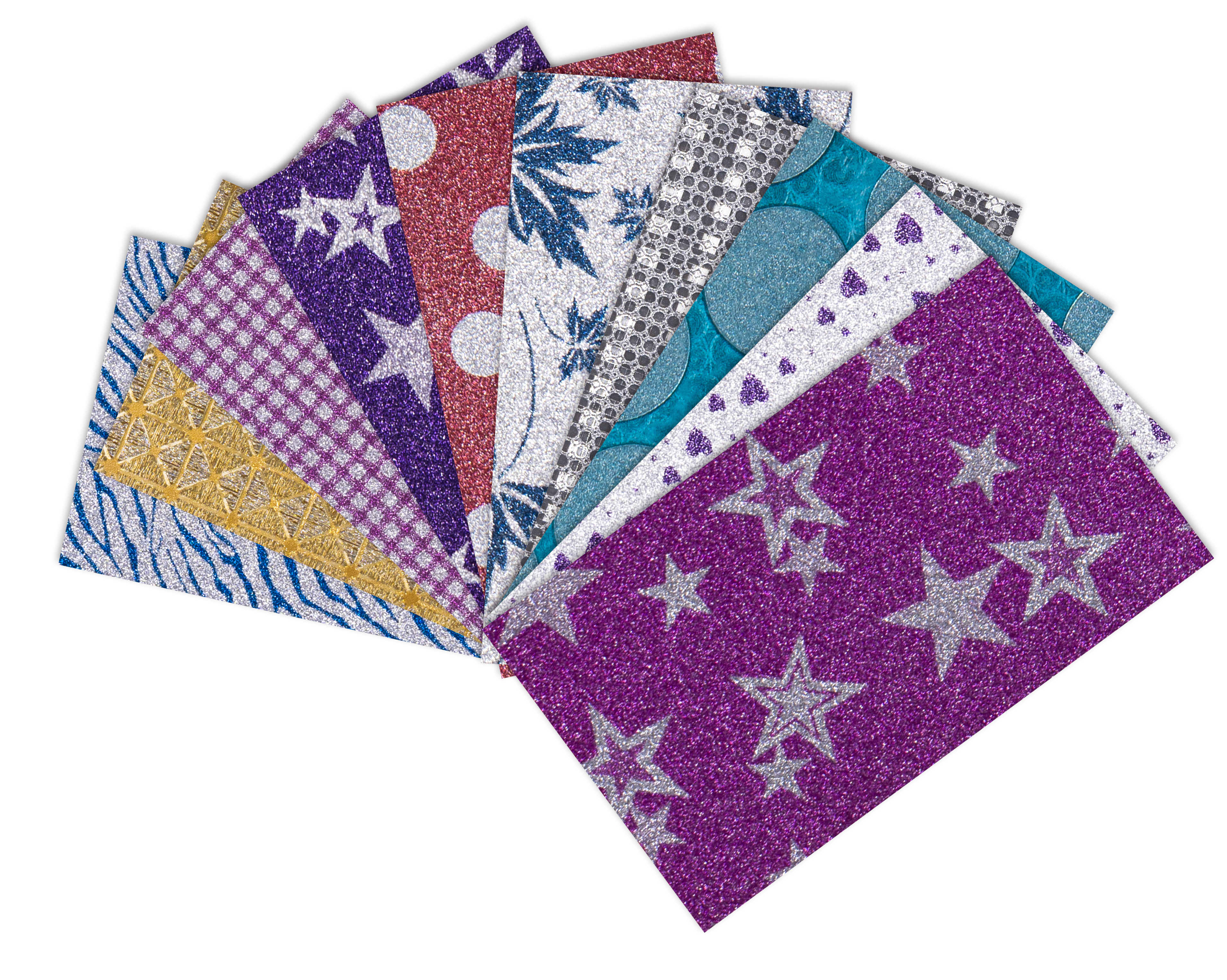 Cartulina Escarchada Glitter Decorada