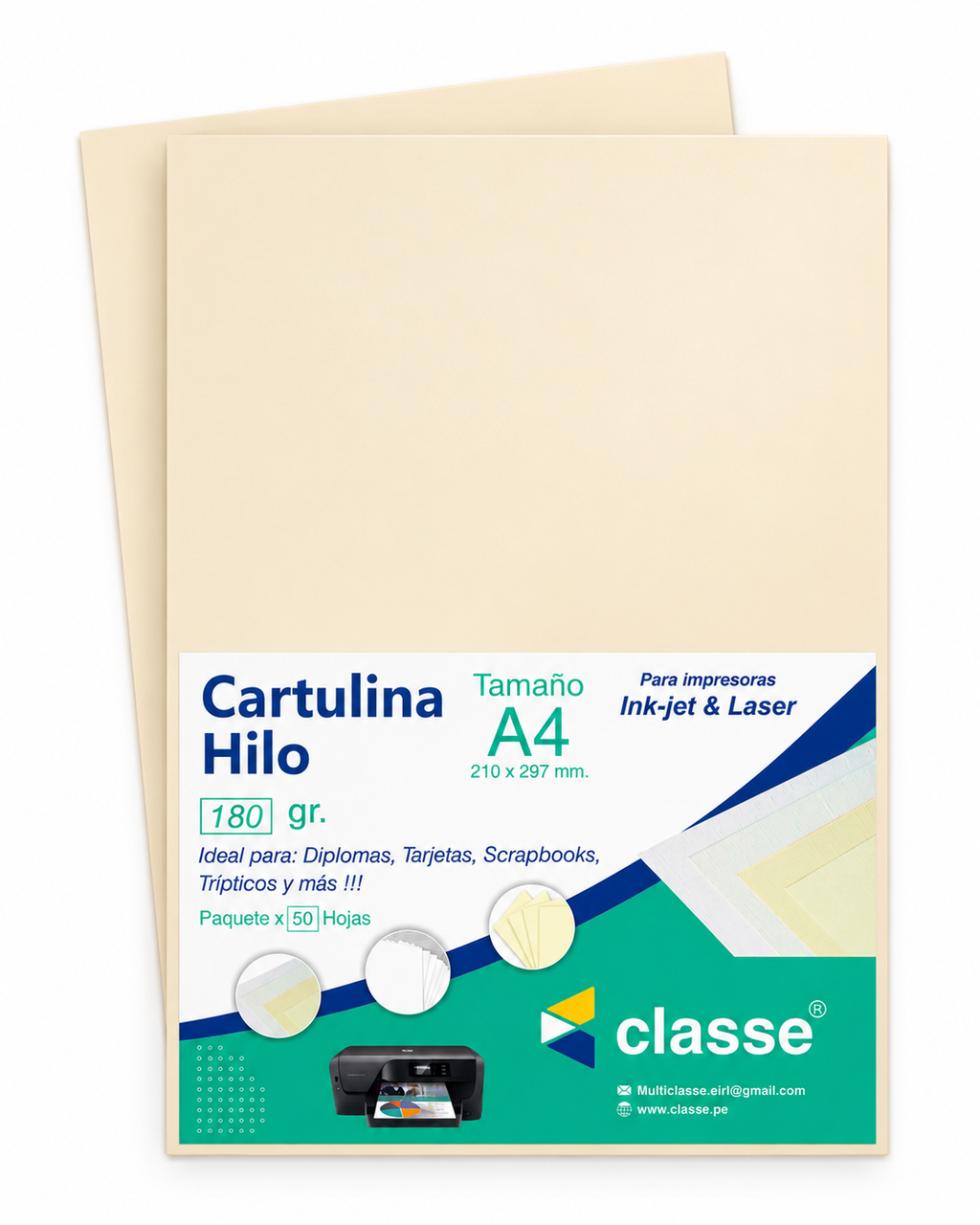 Cartulina Hilo 180 g